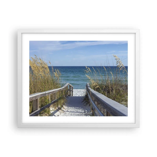 Poster in einem weißen Rahmen - In der Sonne, im Wind - 50x40 cm