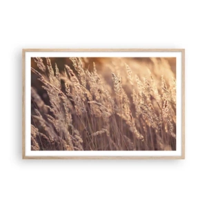 Poster in einem Rahmen aus heller Eiche - Bereit, den Herbst willkommen zu heißen - 91x61 cm