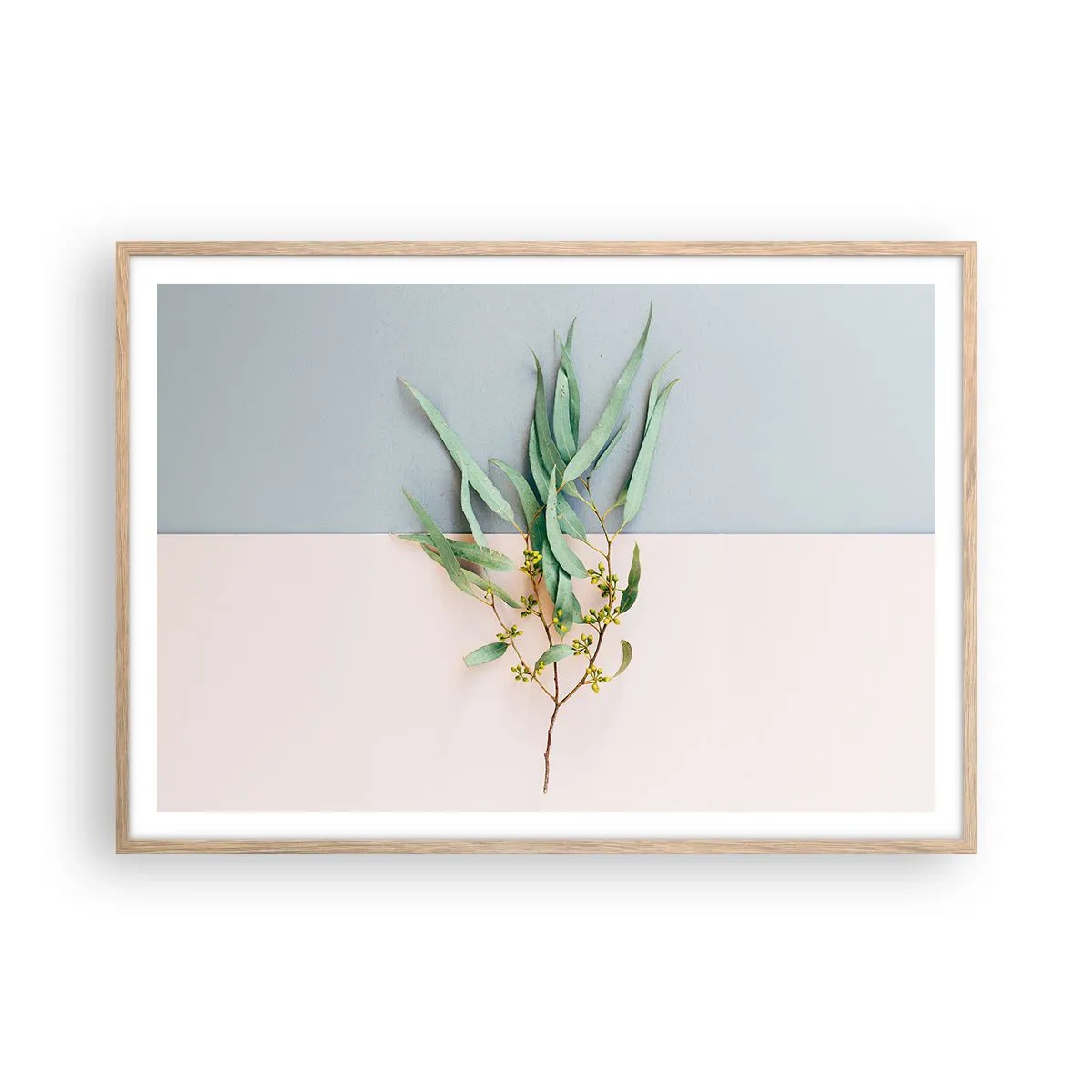 Poster in einem Rahmen aus heller Eiche - Pastellige Subtilität - 100x70 cm