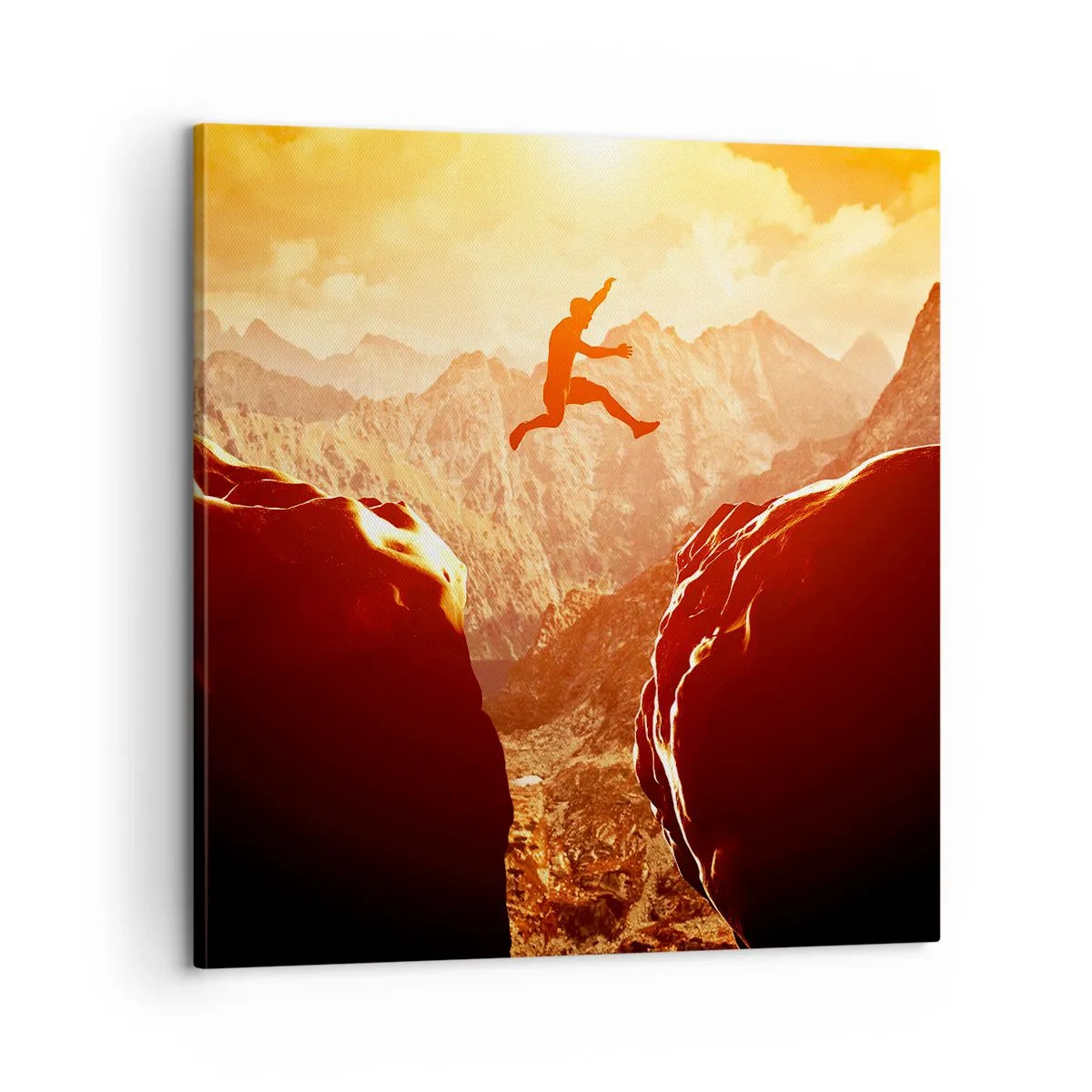 Bild auf Leinwand - Leinwandbild - Grenzen überschreiten - 60x60 cm