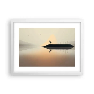 Poster in einem weißen Rahmen - Herr am See - 40x30 cm