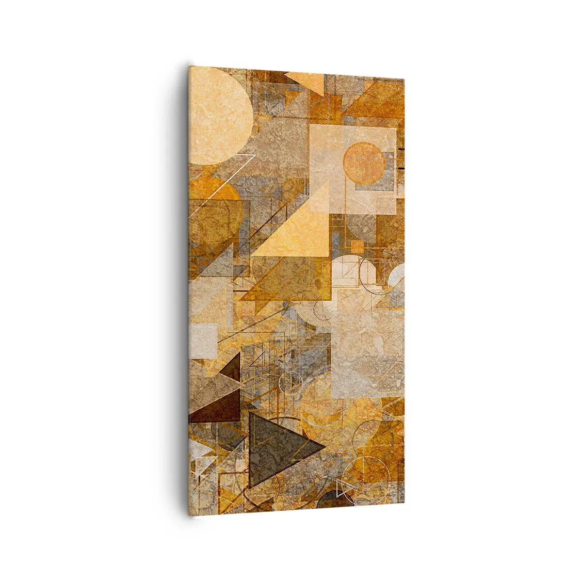 Bild auf Leinwand - Leinwandbild - Eine kubistische Studie aus Bronze - 65x120 cm