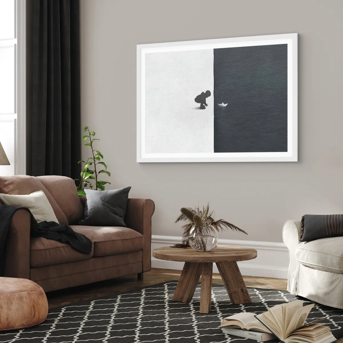 Poster in einem weißen Rahmen - Tolle Expedition - 70x50 cm