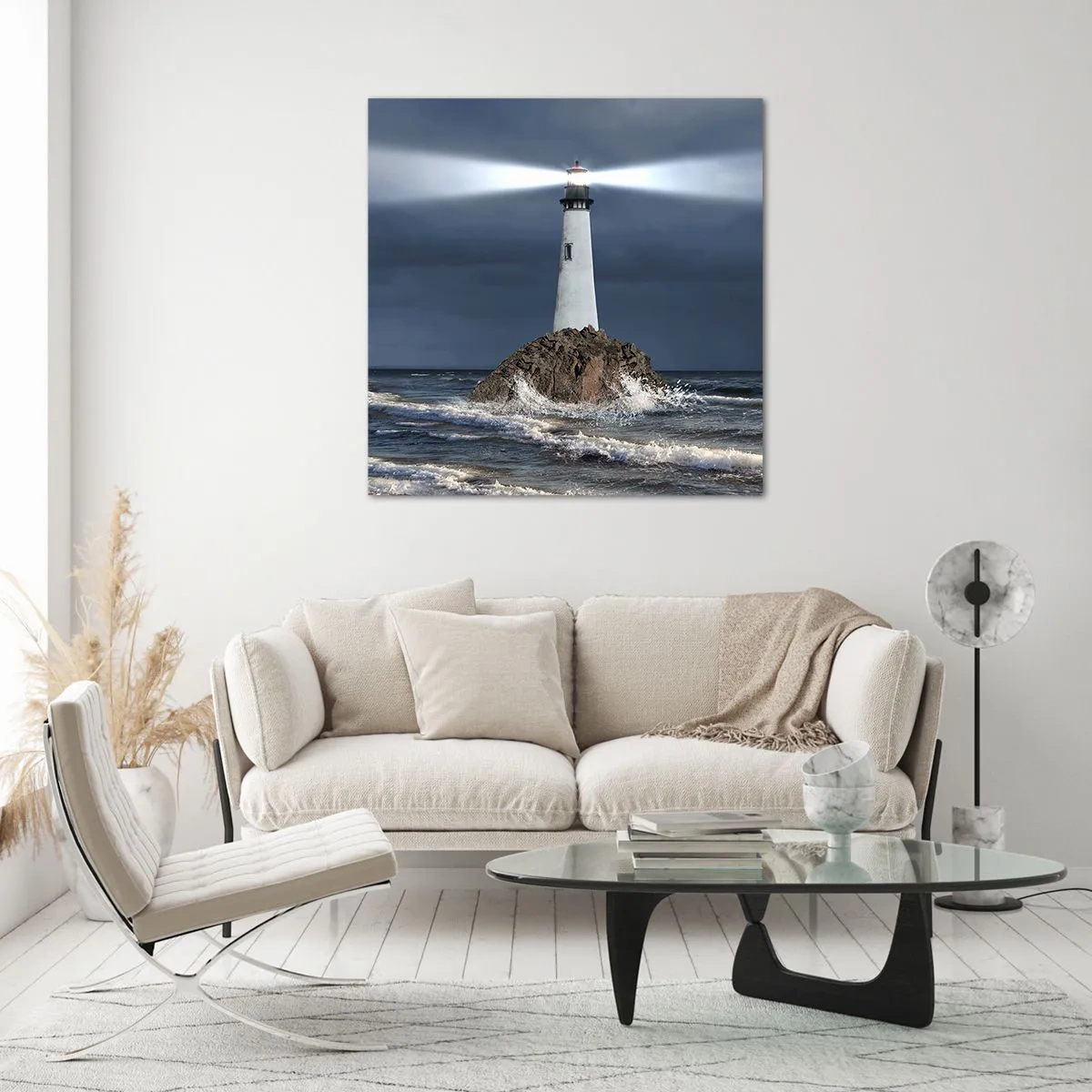 Glasbild - Bild auf glas - Hier... hier... hier! - 40x40 cm