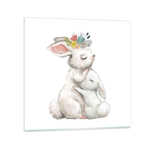 Glasbild - Bild auf glas - Bei Mama ist's am schönsten - 40x40 cm