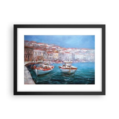 Poster in einem schwarzem Rahmen - Italienische Bucht - 40x30 cm