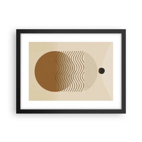 Poster in einem schwarzem Rahmen - Zur Entstehung geometrischer Figuren - 40x30 cm