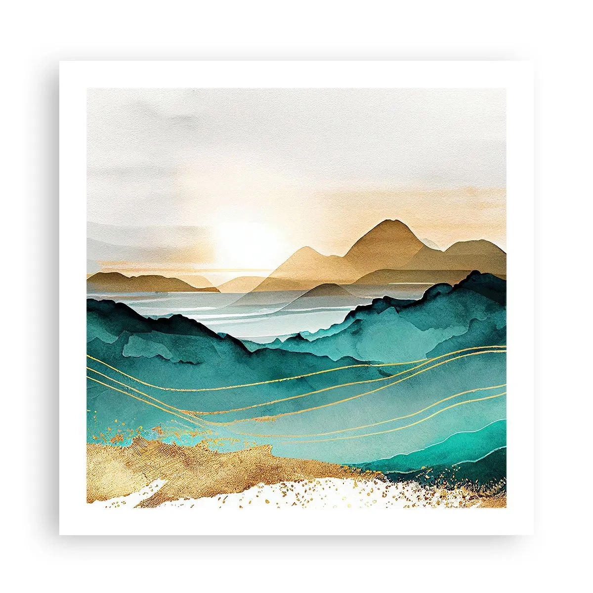 Poster - Am Rande der Abstraktion – Landschaft - 60x60 cm
