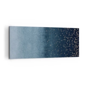 Bild auf Leinwand - Leinwandbild - Komposition - blaue Phasen - 100x40 cm