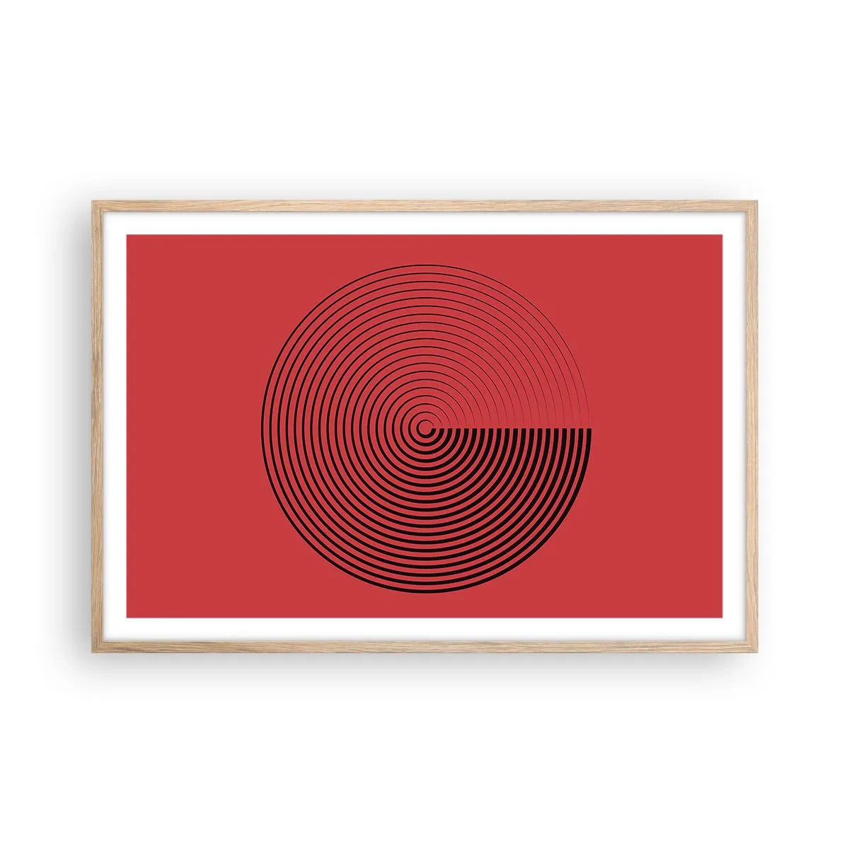 Poster in einem Rahmen aus heller Eiche - Kreisbewegung - 91x61 cm