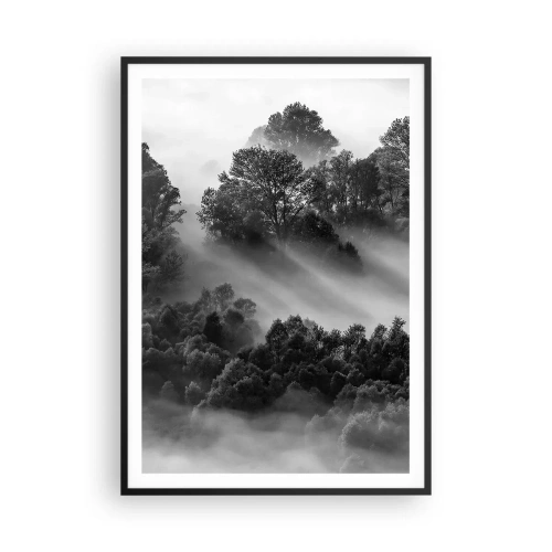 Poster in einem schwarzem Rahmen - Aufstehend aus dem Schlaf - 70x100 cm