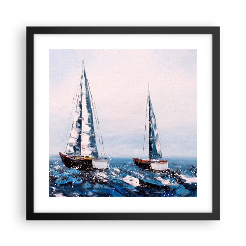 Poster in einem schwarzem Rahmen - Bruderschaft des Windes - 40x40 cm