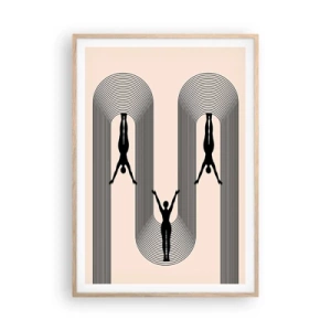 Poster in einem Rahmen aus heller Eiche - Verkehrt herum - 70x100 cm