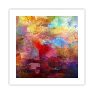 Poster - Schau in den Regenbogen - 40x40 cm