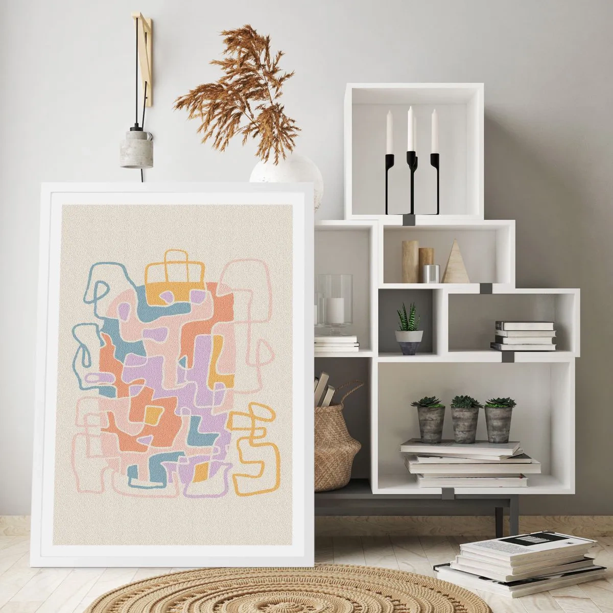Poster in einem weißen Rahmen - Labyrinth – ein freudiges Abenteuer - 61x91 cm