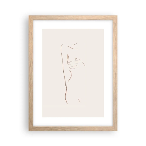 Poster in einem Rahmen aus heller Eiche - Die Form des Verlangens - 30x40 cm