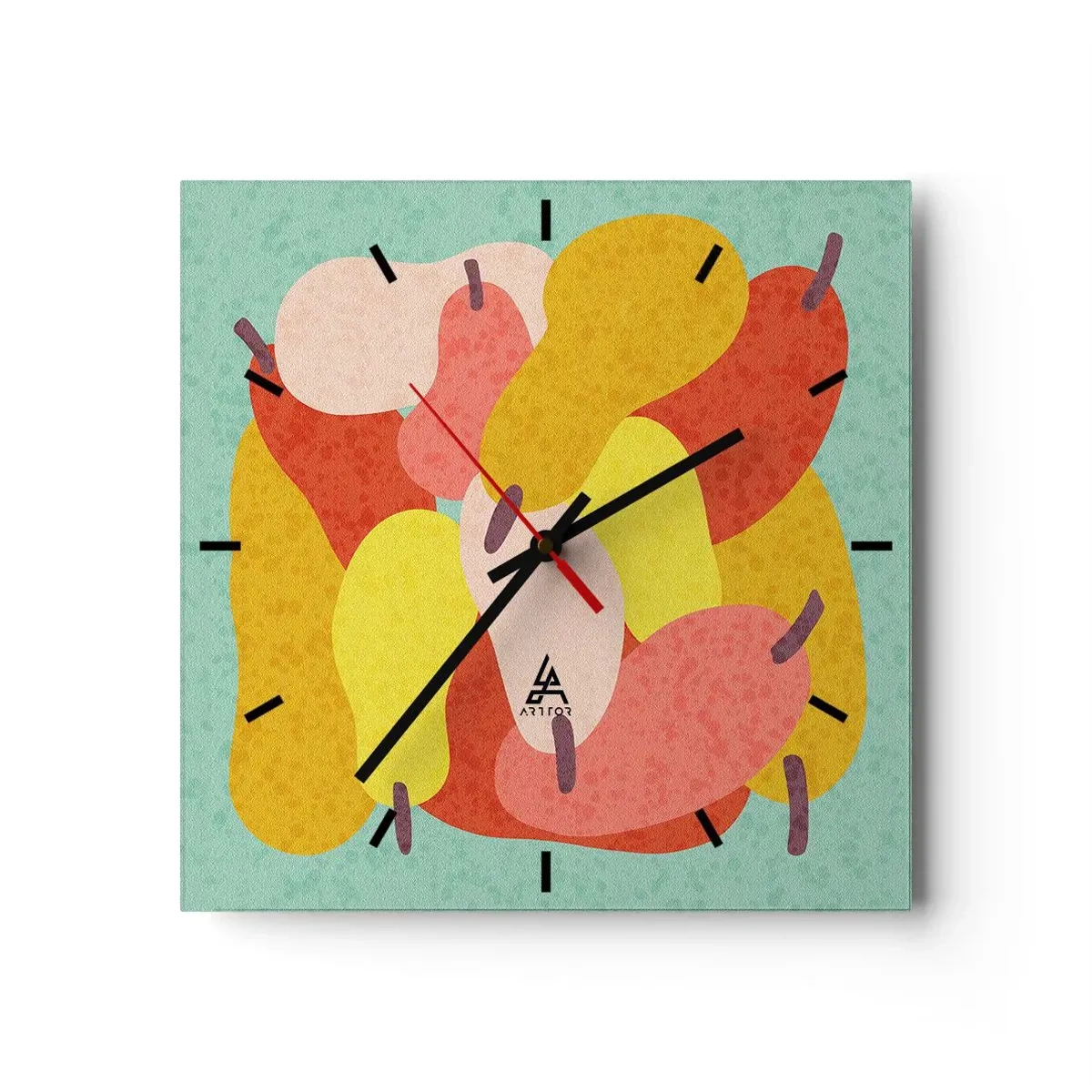 Wanduhr - Glasuhr - Probieren Sie die Sommersonne - 40x40 cm
