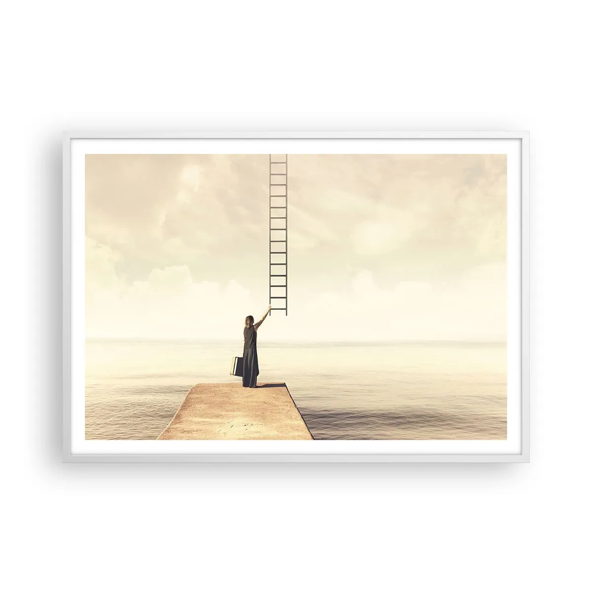 Poster in einem weißen Rahmen - Eine magische Reise - 100x70 cm