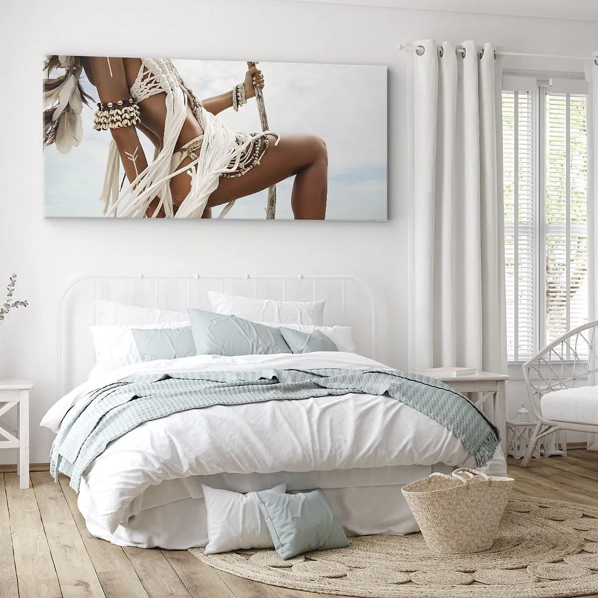 Bild auf Leinwand - Leinwandbild - Eine Priesterin der Sonne - 100x40 cm