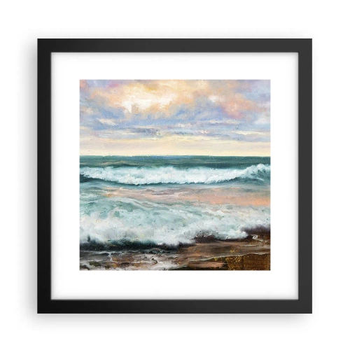 Poster in einem schwarzem Rahmen - Hier werden Sie Ihre Seele baumeln lassen - 30x30 cm