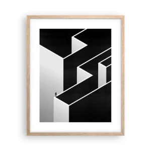 Poster in einem Rahmen aus heller Eiche - Einsamkeit an der Spitze - 40x50 cm