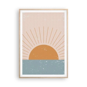 Poster in einem Rahmen aus heller Eiche - Alltägliches Wunder - 70x100 cm