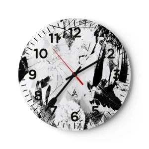 Wanduhr - Glasuhr - Herbst negativ - 30x30 cm