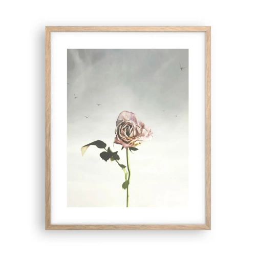 Poster in einem Rahmen aus heller Eiche - Begrüßung des Frühlings - 40x50 cm
