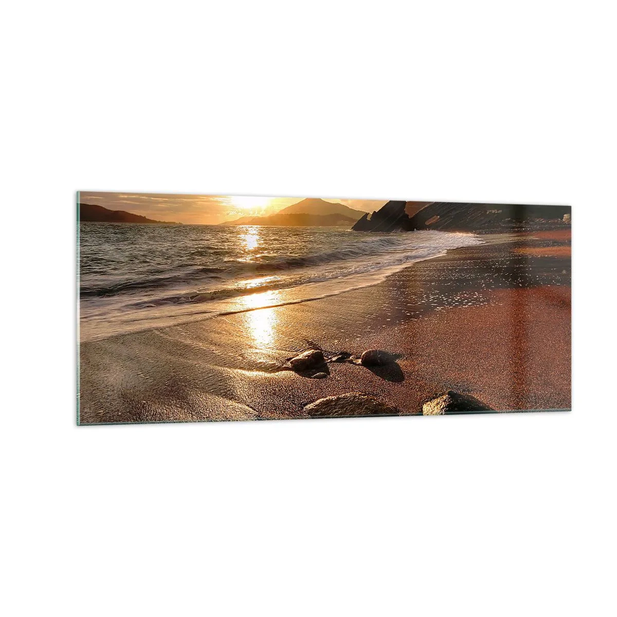 Glasbild - Bild auf glas - Folge der Sonne zu den Hügeln - 100x40 cm