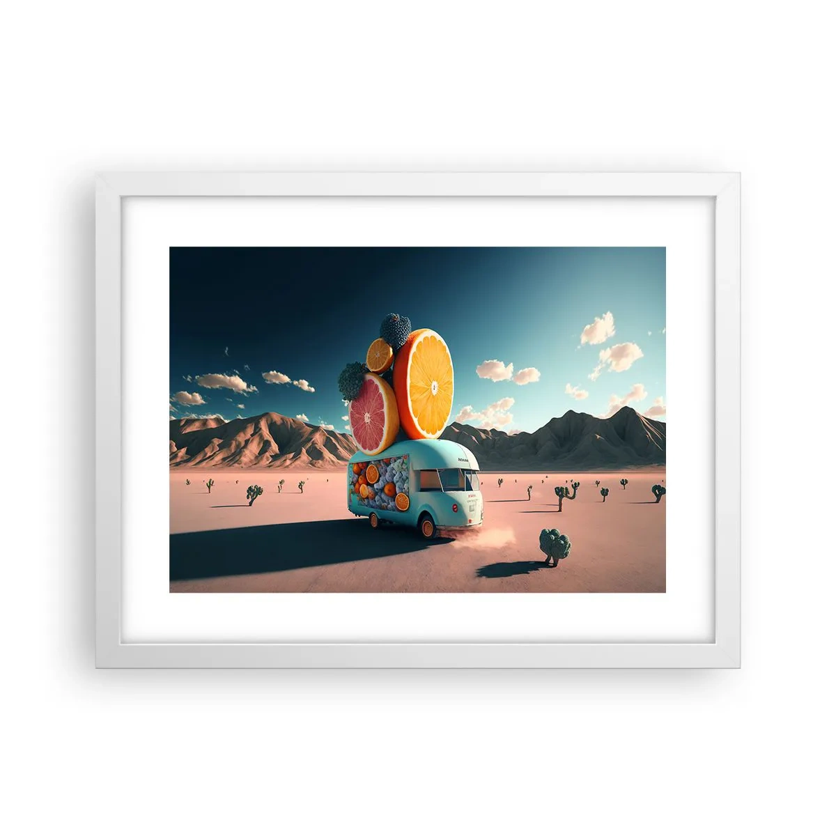 Poster in einem weißen Rahmen - Geschmack von Urlaub - 40x30 cm