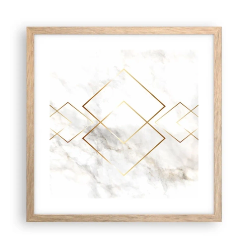 Poster in einem Rahmen aus heller Eiche - Ein Blick in die Unendlichkeit - 40x40 cm