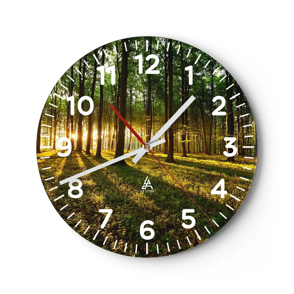 Wanduhr - Glasuhr - Alle Frühlingsfotografie - 30x30 cm