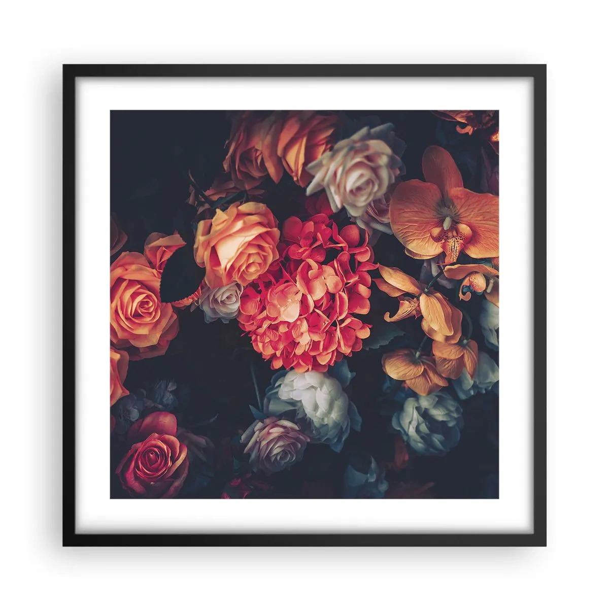 Poster in einem schwarzem Rahmen - Wie bei den holländischen Meistern - 50x50 cm