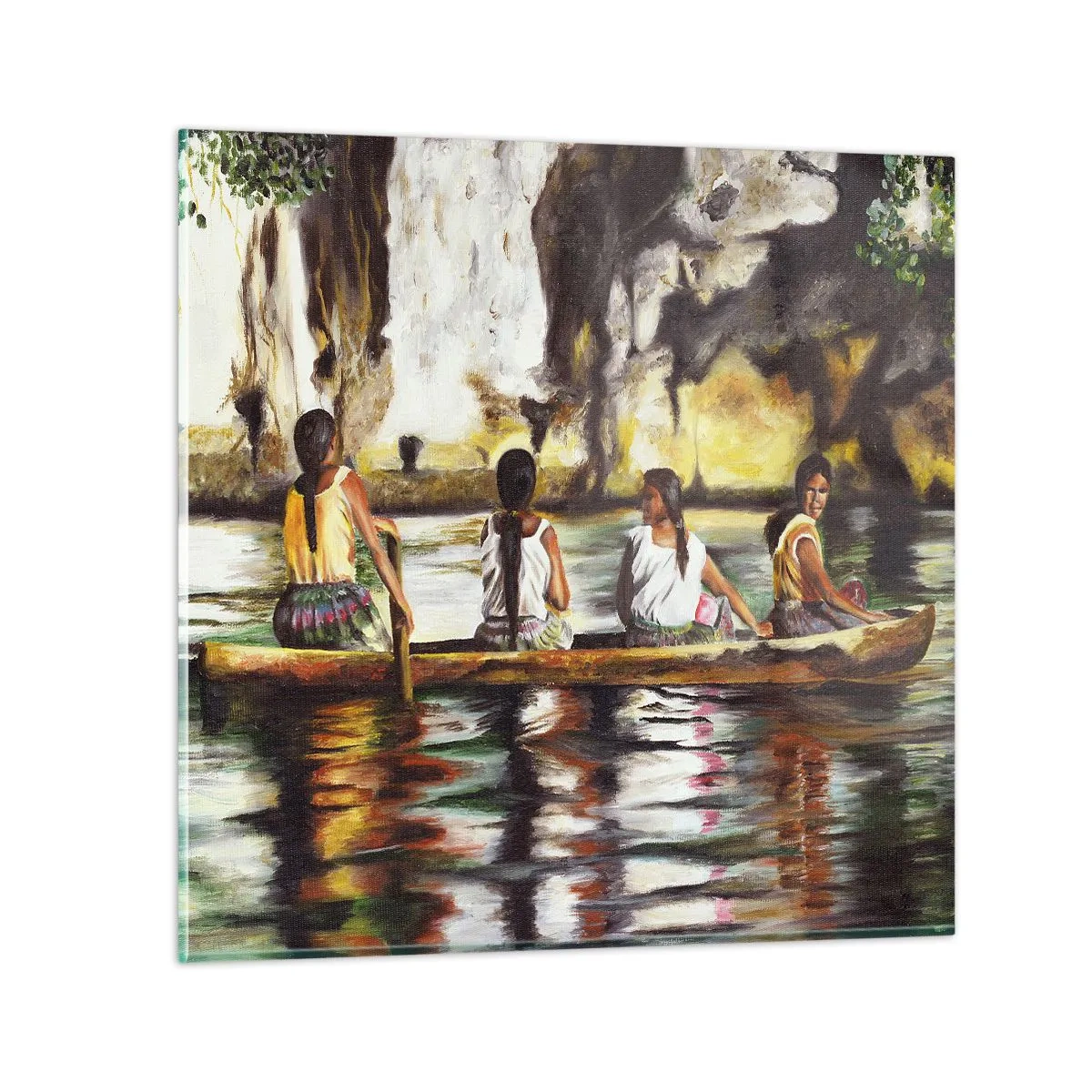 Glasbild - Bild auf glas - In einem polynesischen Paradies - 40x40 cm