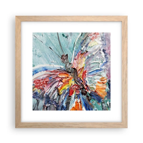 Poster in einem Rahmen aus heller Eiche - Von der Natur gemalt - 30x30 cm