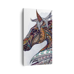 Bild auf Leinwand - Leinwandbild - Keltisches Kriegsross - 45x80 cm