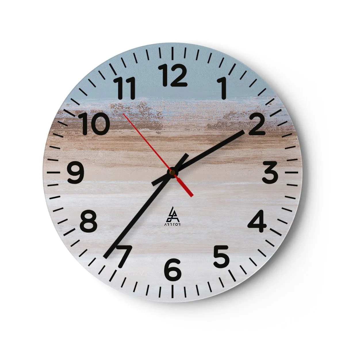 Wanduhr - Glasuhr - Mehrdeutige Landschaft - 30x30 cm