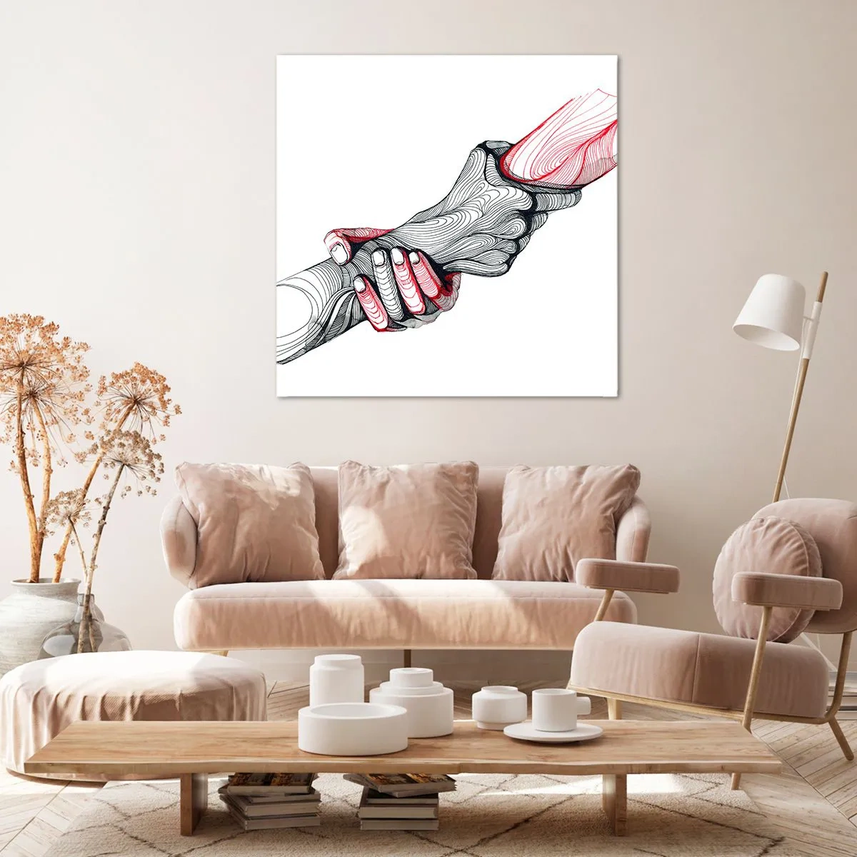 Bild auf Leinwand - Leinwandbild - Sie sind in guten Händen - 50x50 cm