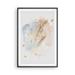 Poster in einem schwarzem Rahmen - Goldenr Hauch - 61x91 cm