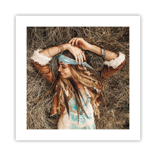 Poster - Auf dem Weg in den Sommer der Liebe - 40x40 cm