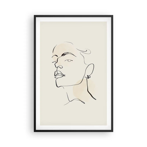 Poster in einem schwarzem Rahmen - Ein stolzer Blick - 61x91 cm