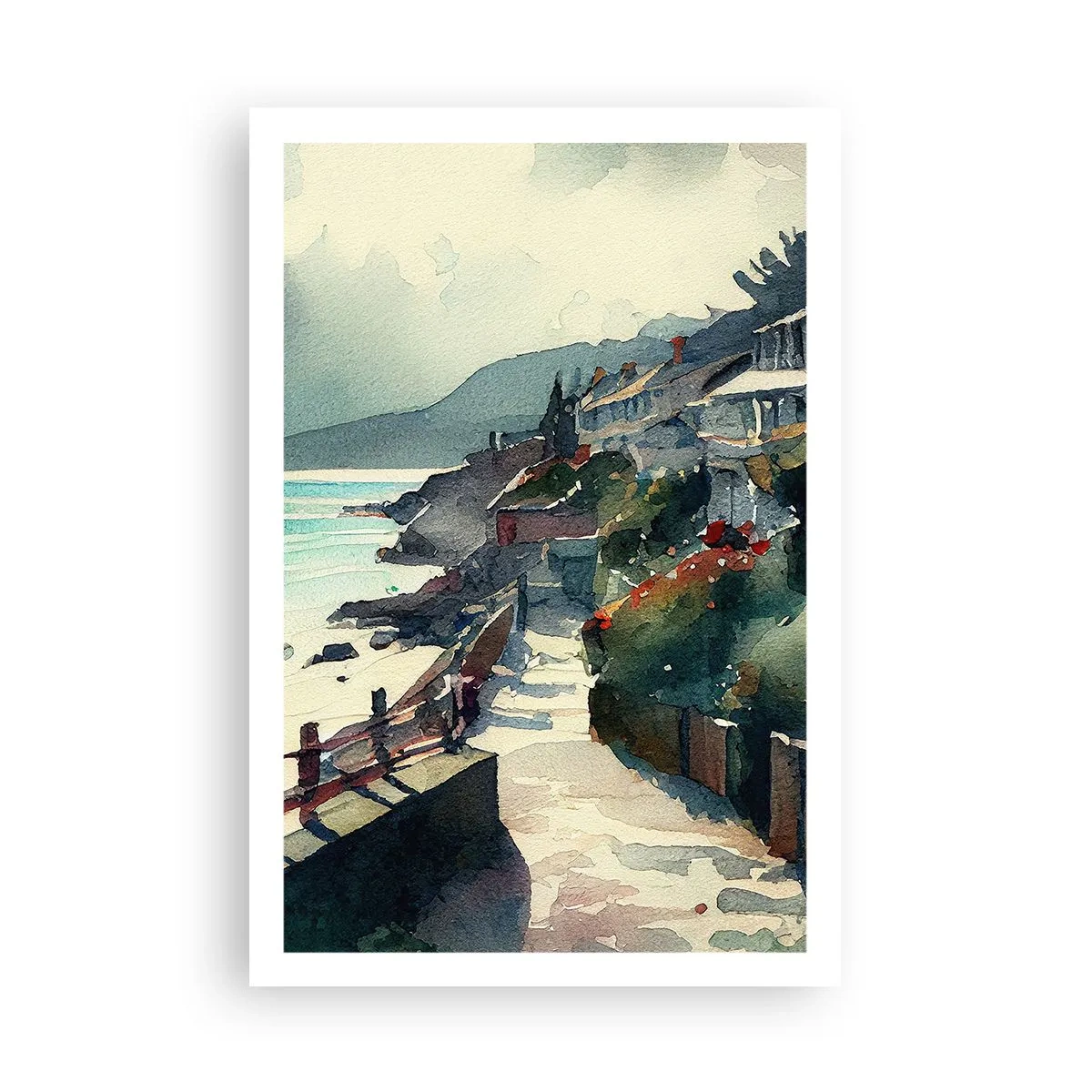 Poster - Mittelmeerstadt - 61x91 cm