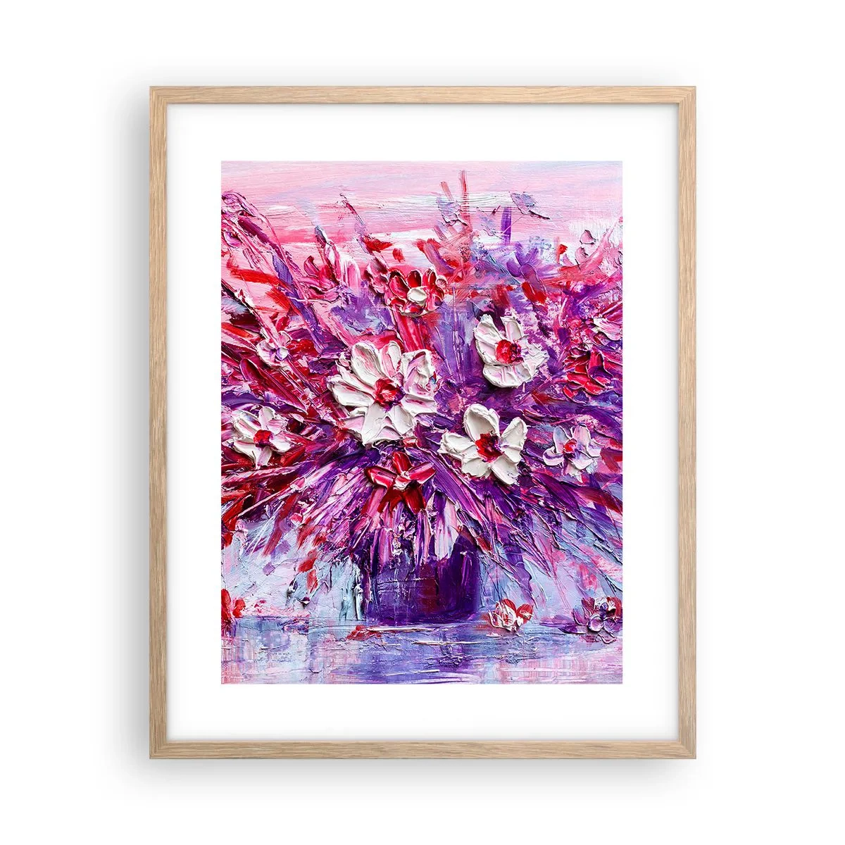 Poster in einem Rahmen aus heller Eiche - Unschuld und Leidenschaft - 40x50 cm