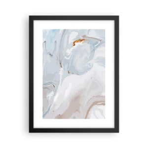 Poster in einem schwarzem Rahmen - Das Weiß wird erhoben - 30x40 cm