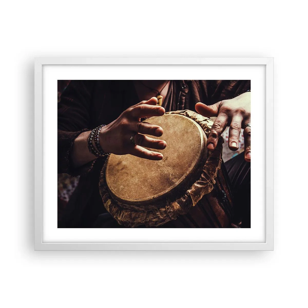 Poster in einem weißen Rahmen - Im Rhythmus des Herzens - 50x40 cm