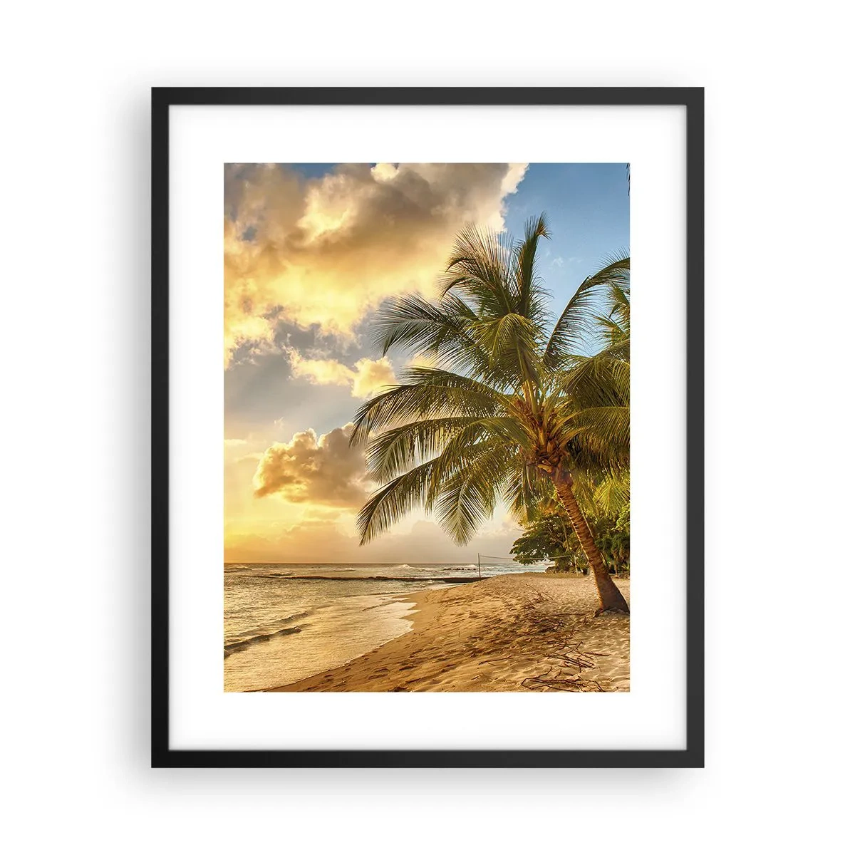 Poster in einem schwarzem Rahmen - Ewiger Sommer, immer Urlaub - 40x50 cm