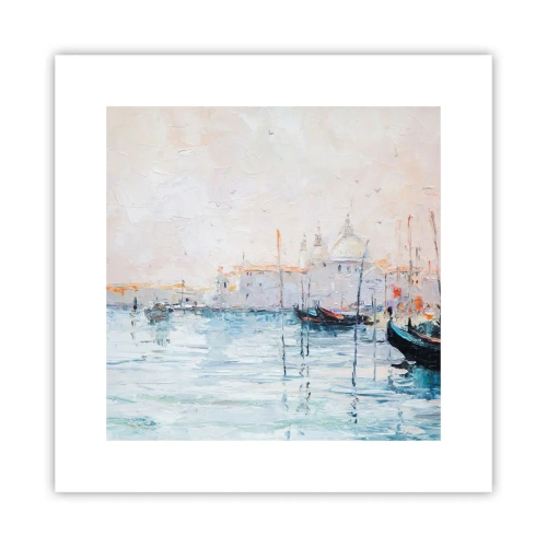 Poster - Hinter dem Wasser, hinter dem Nebel - 30x30 cm