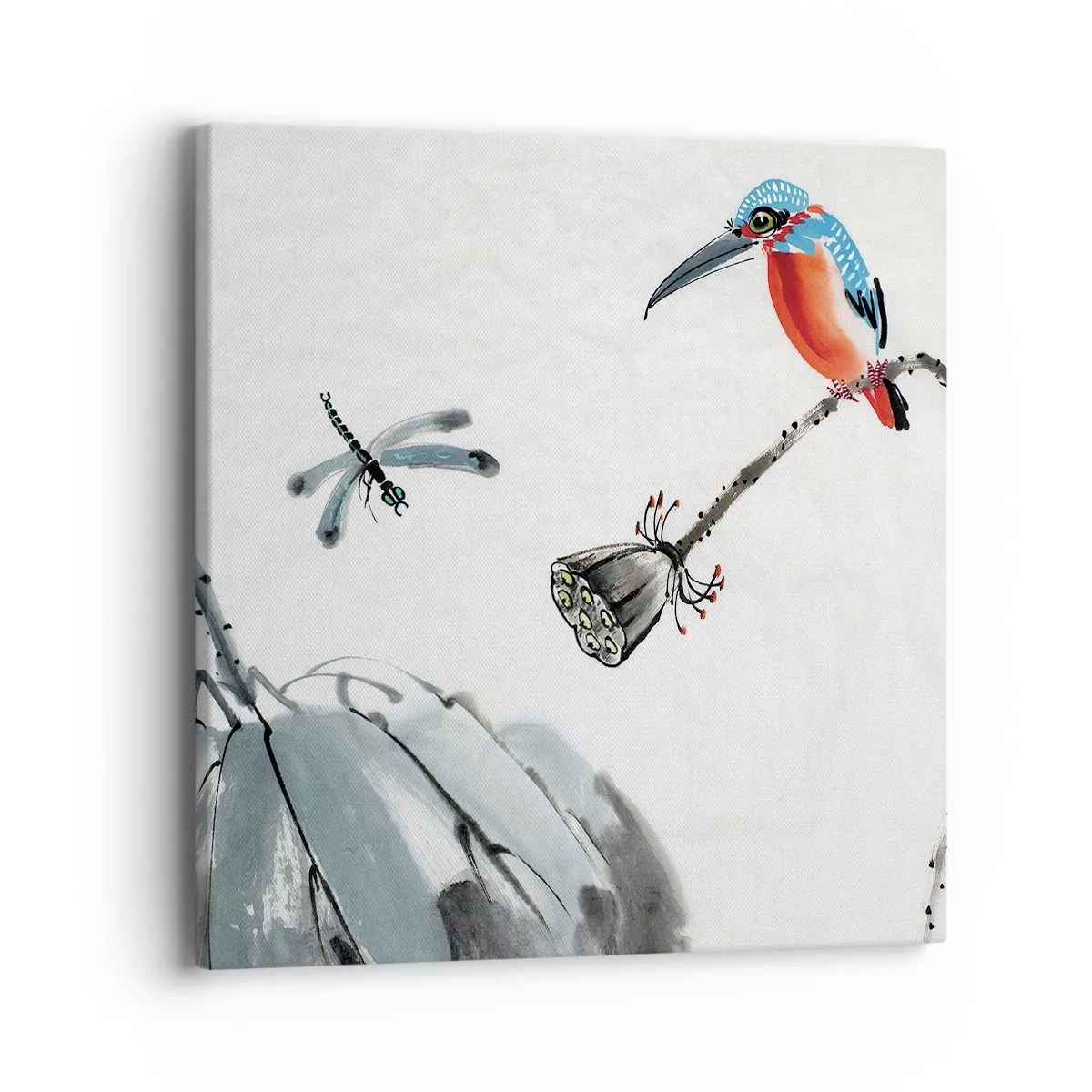 Bild auf Leinwand - Leinwandbild - Das Leben der Wiese - 40x40 cm