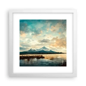 Poster in einem weißen Rahmen - Unter dem Schutz des Himmels - 30x30 cm