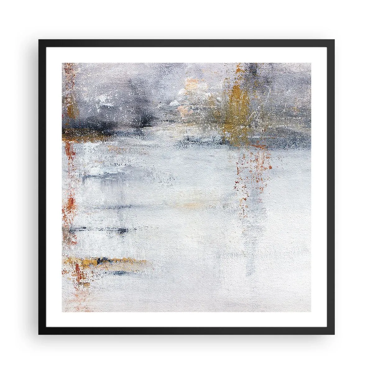 Poster in einem schwarzem Rahmen - Hinter dem Luftvorhang - 60x60 cm